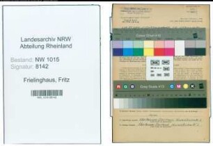 Entnazifizierung Fritz Frielinghaus , geb. 26.04.1905 (Kaufmaennischer Angestellter)