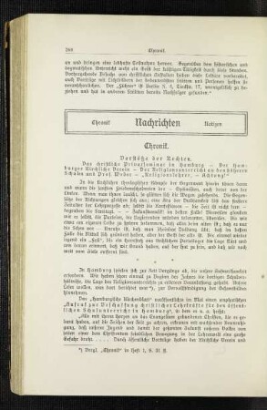 Chronik : Vorstöße der Rechten
