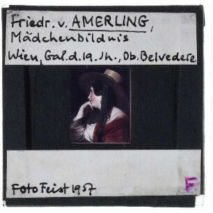 Amerling, Junges Mädchen mit Strohhut