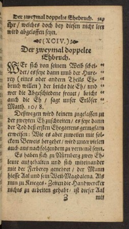 (XCIV.) Der zweymal doppelte Ehebruch.