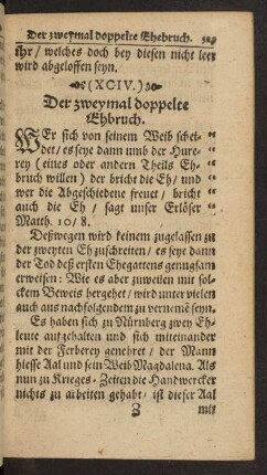 (XCIV.) Der zweymal doppelte Ehebruch.