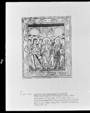 Evangelistar des Speyrer Domes — Ausgießung des heiligen Geistes, Folio 45verso