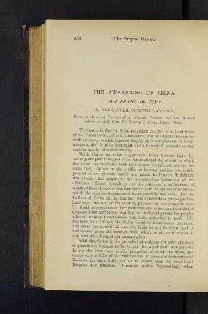 The Awakening of China