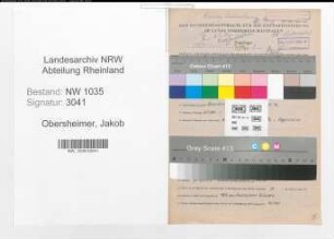 Entnazifizierung Jakob Obersheimer , geb. 17.09.1902 (Assistent)