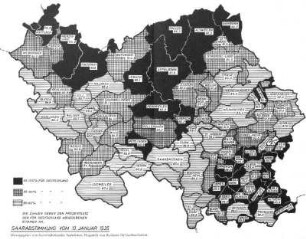 Kartenbeilage: Ergebnisse der Volksabstimmung vom 13. Januar 1935