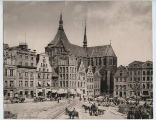 Neuer Markt mit Marienkirche, Rostock: Ansicht