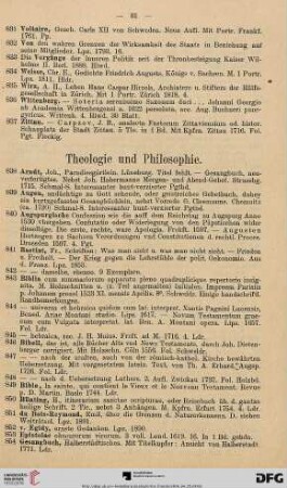 Theologie und Philosophie (Nr. 838-1150)