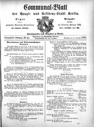 1878,43: No. 43, 27. Oktober 1878