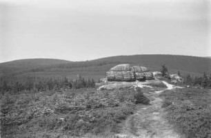 Felsen : Felsklippe auf dem Gipfel des Aschberges