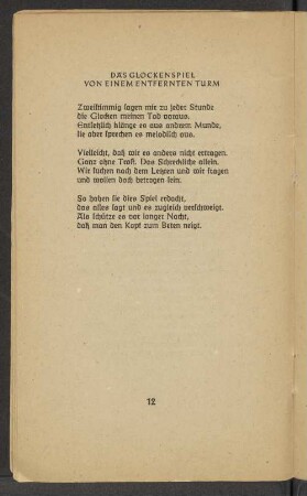 Das Glockenspiel von einem entfernten Turm