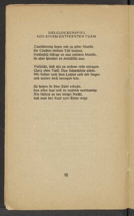 Das Glockenspiel von einem entfernten Turm