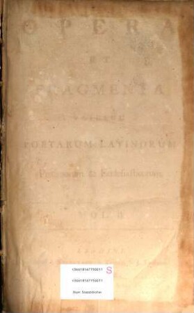 Opera et fragmenta veterum Poetarum latinorum, profanorum et ecclesiaticorum. 2