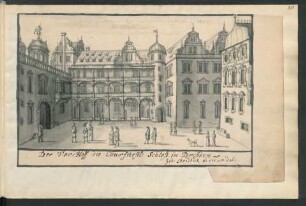 Zeichnung: Dresden, Vorhof des Kurfürstlichen Schlosses