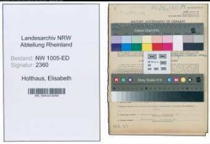 Entnazifizierung Elisabeth Holthaus , geb. 26.09.1896 (Filialleiterin)