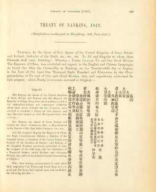 Treaty of Nanking, 1842