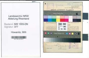 Entnazifizierung Willi Howanitz , geb. 23.01.1895 (Oberaufseher)