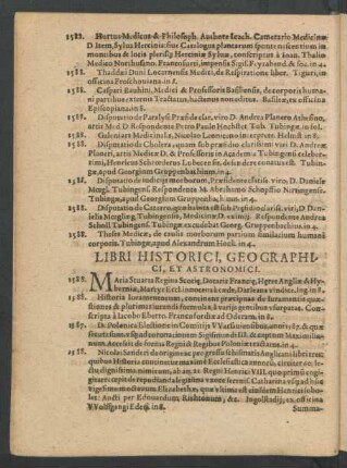 Libri Historici, Geographici, Et Astronomici.