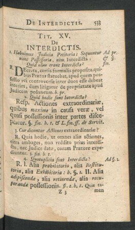 Tit. XV. De Interdictis