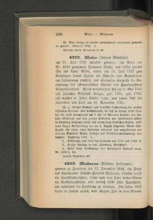 4213. Wahncau (Wilhelm Ferdinand)