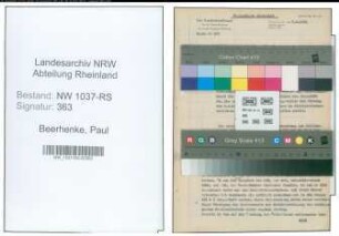 Entnazifizierung Paul Beerhenke , geb. 30.08.1898 (Reg.Inspektor)