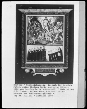 Epitaph für Henrich Peter, seine Ehefrau Maria und seine Kinder