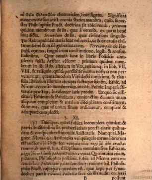 Quaestio moralis utrum ethica peculiaris disciplina, an vero politicae pars sit, et quomodo?