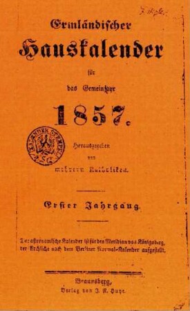 Ermländischer Hauskalender für das Gemeinjahr ...
