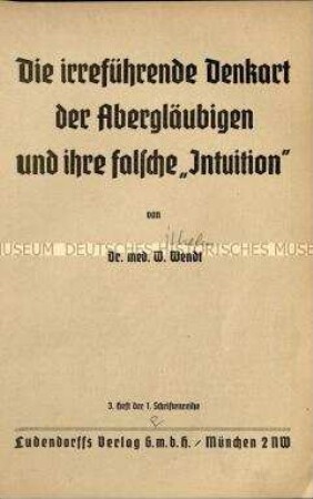 Völkische Schrift über Glaubensfragen