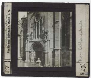 Trier, Liebfrauenkirche : Außenansicht von SW, Portal und W-Fenster