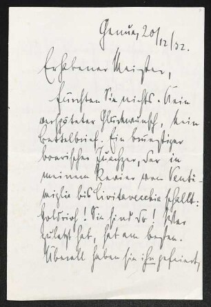 Brief von Ludwig Lindner und Elisabeth Lindner an Gerhart Hauptmann