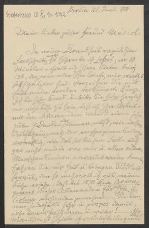 Brief an Robert Musiol : 21.06.1888