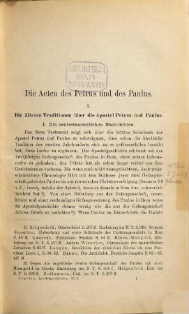 Die apokryphen Apostelgeschichten und Apostellegenden : ein Beitrag zur altchristlichen Literaturgeschichte, 2,1
