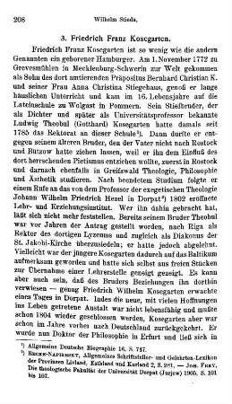 3. Friedrich Franz Kosegarten.