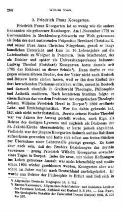 3. Friedrich Franz Kosegarten.