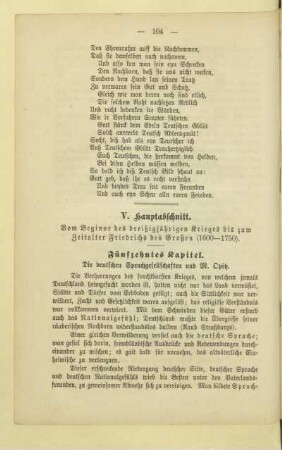 V. Hauptabschnitt