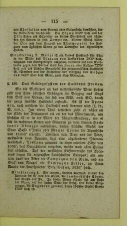 180. Das Gebirgssystem der Halbinsel Italien