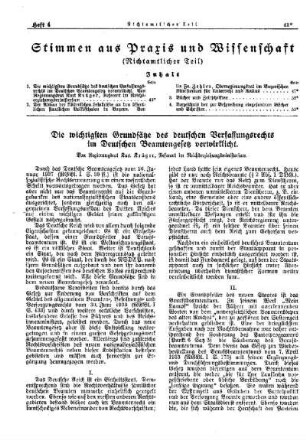 Die wichtigsten Grundsätze des deutschen Verfassungsrechts im Deutschen Beamtengesetz verwirklicht : [Nichtamtlicher Teil]