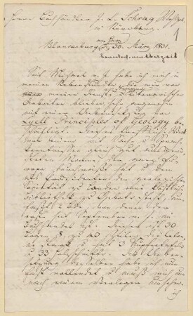 Nachlass von Johann Leonhard Schrag (1783 - 1858) - BSB Schragiana, I. Hartmann, Carl. Johann Leonhard Schrag (1783-1858) Nachlass: Briefe von Carl Friedrich Alexander Hartmann an Johann Leonhard Schrag - BSB Schragiana I. Hartmann, Carl Friedrich Alexander