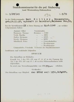 Rittler, Karl
