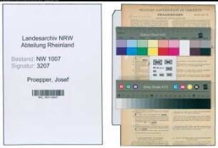 Entnazifizierung Josef Proepper , geb. 05.10.1893 (Maurer)