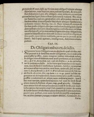Cap. IX. De Obligationibus ex delicto.