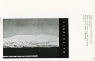 Sanatorium, Kärnten-Pritschitz (Diplomarbeit bei Peter Poelzig): Ansicht von Süden 1:200