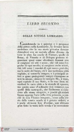 Libro Secondo: Delle Scuole Lombarde
