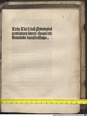 Orationes T. Livii
