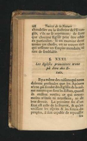 § XXXI. Les Eglises primitives n'ont pu etre des Etats.