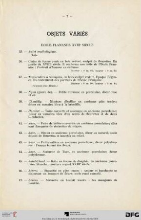 Objets variés (Nr. 35-90)