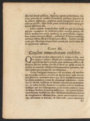 Caput III. Causam immediatam exhibet.