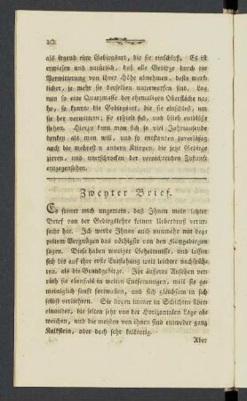 Zweyter Brief.