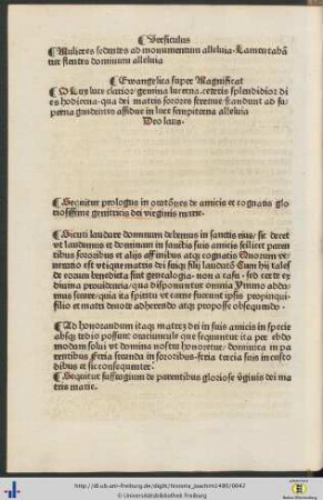 Sequitur prologus in orationes de amicis et cognatis…