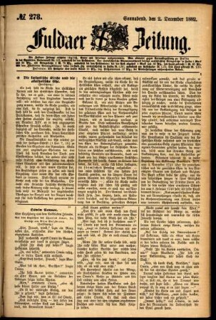Ausgabe vom Samstag, den 02. Dezember 1882.